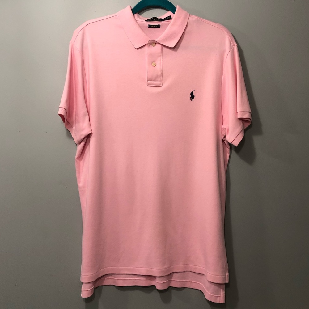 Ralph Lauren Pink Custom fit Polo - L